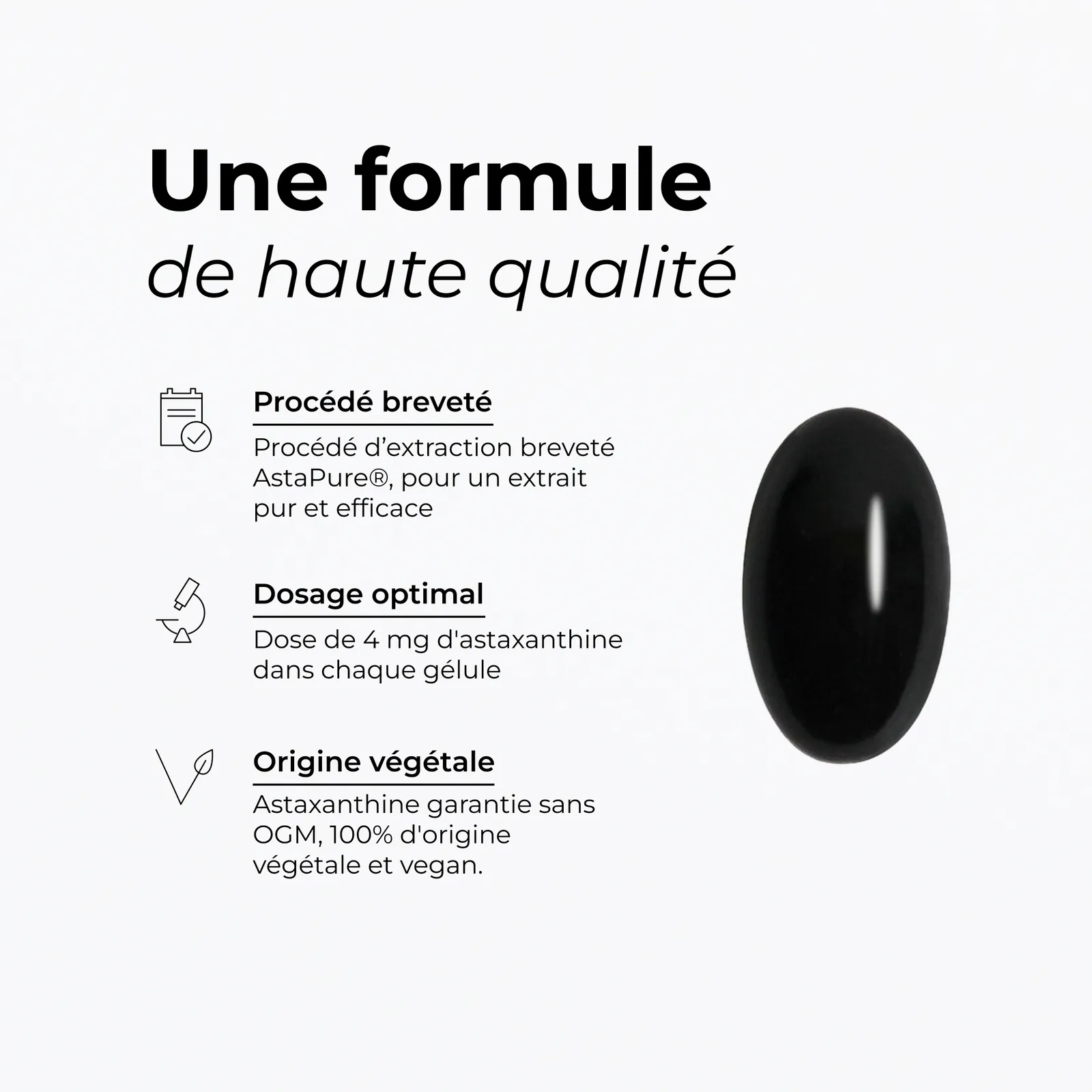 Astaxanthine, engagements qualité