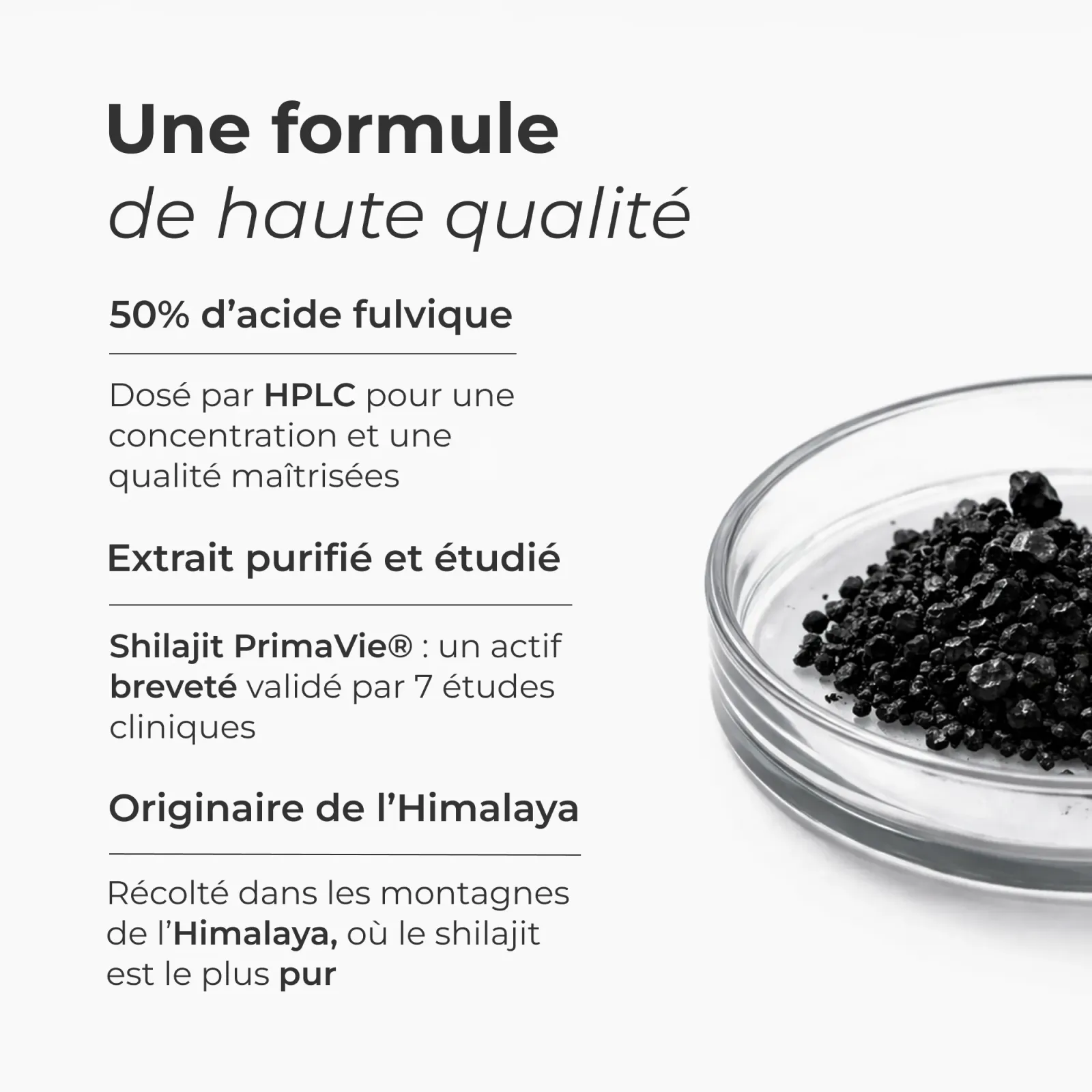 Shilajit, engagements qualité