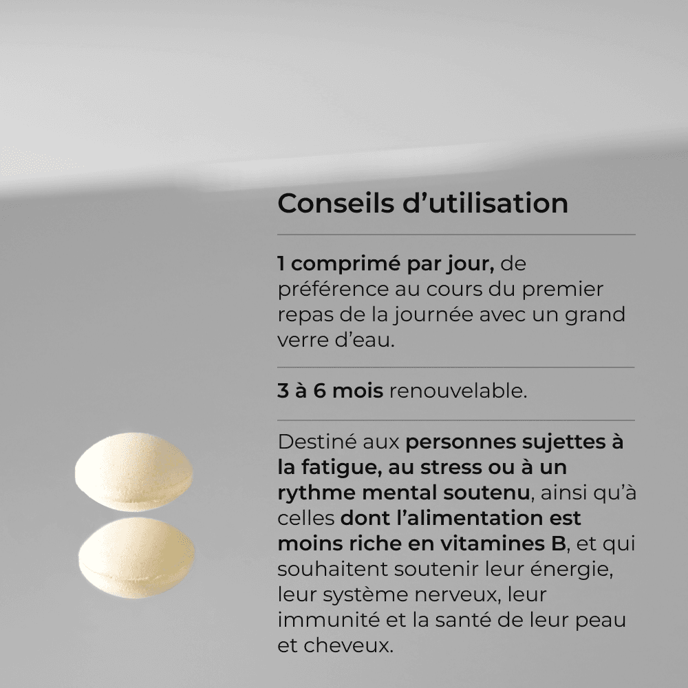 B Complexe Cuure, recommandation d'utilisation