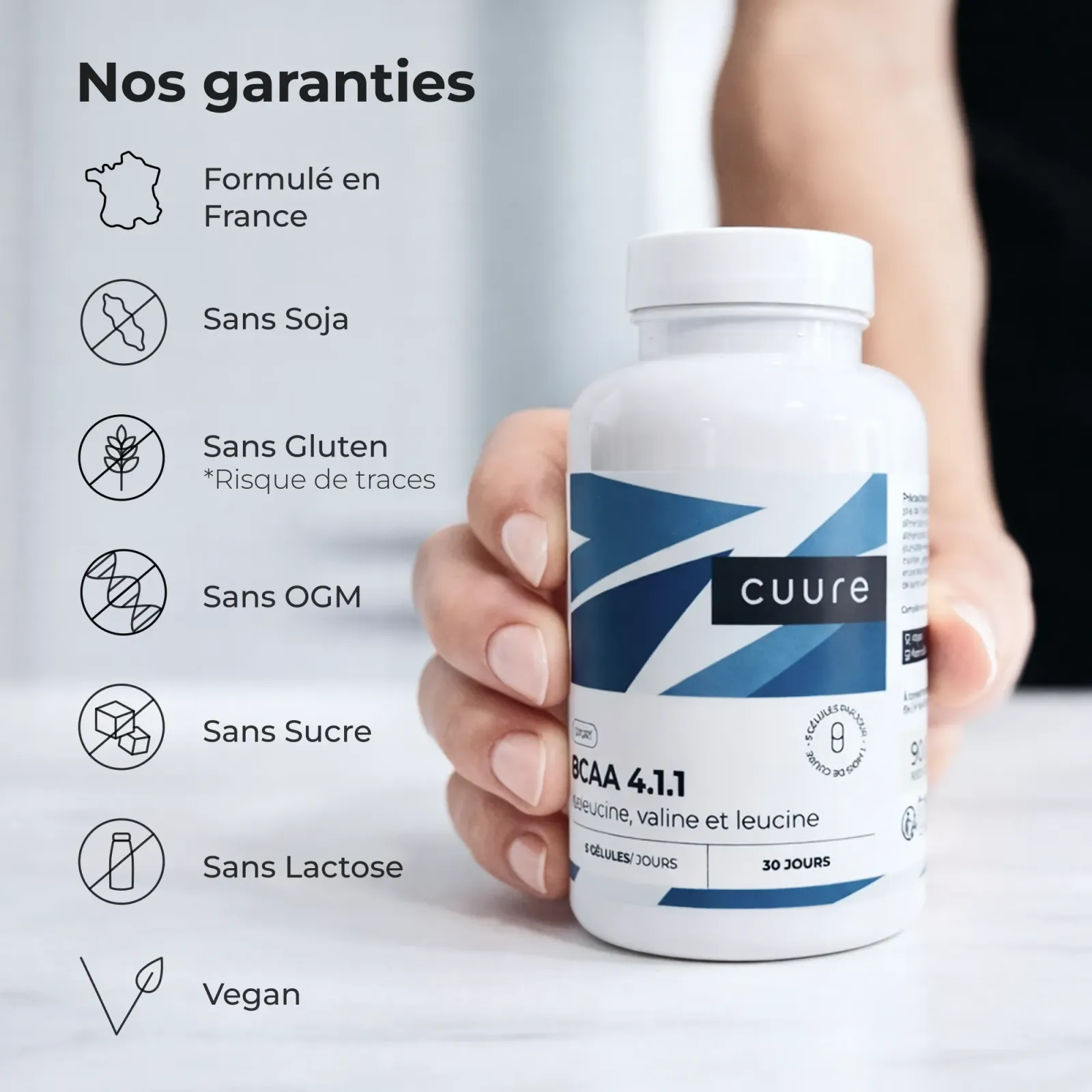 Nos garanties BCAA 4:1:1 Cuure