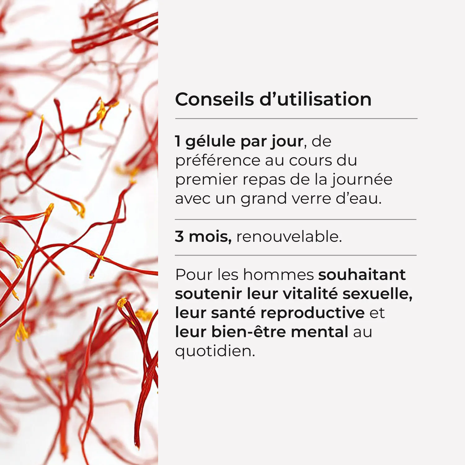 Saffron EnoSTIM™, recommendations