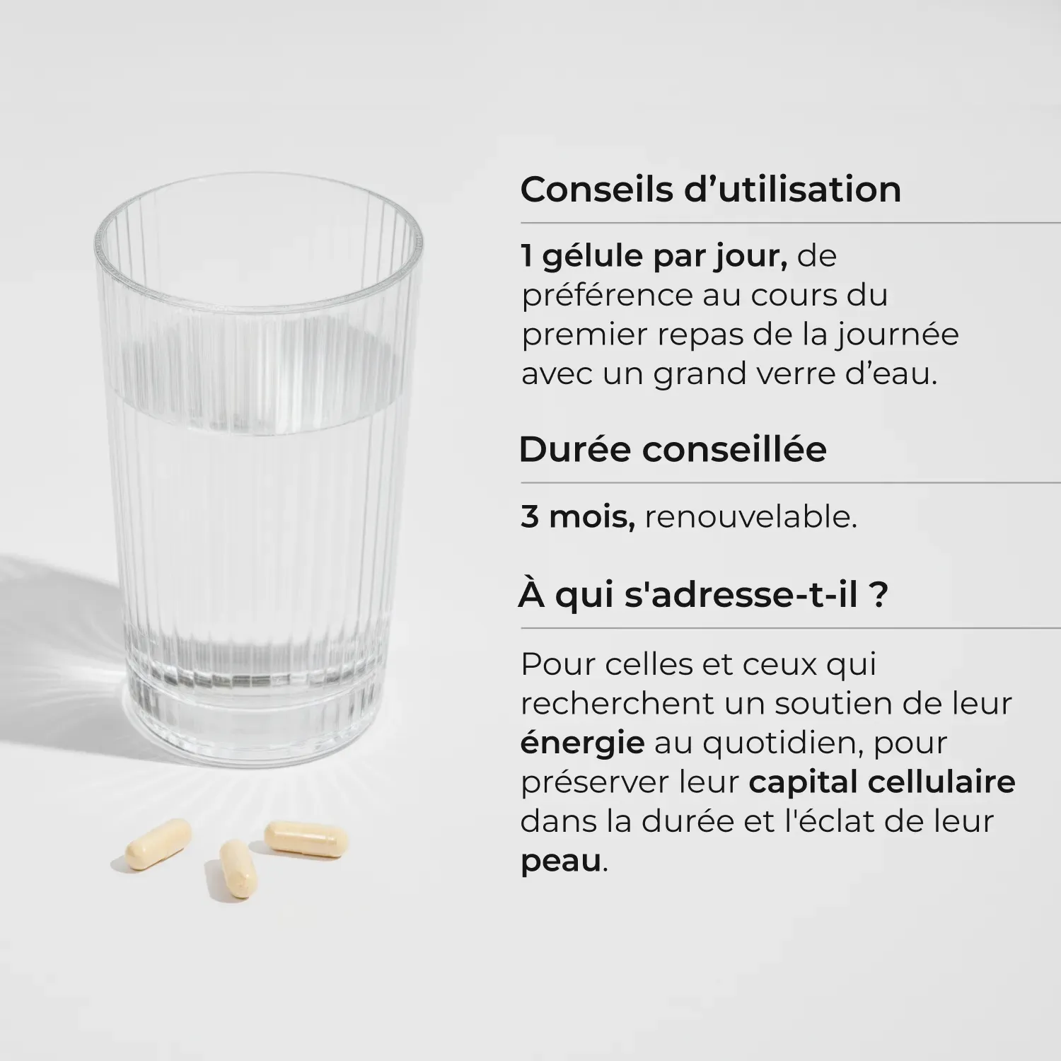 Conseils d'utilisation de la Coenzyme Q10 Ubiqsome® Cuure