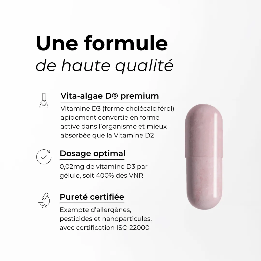 Vitamine D3 Vegan Cuure, une formule de qualité