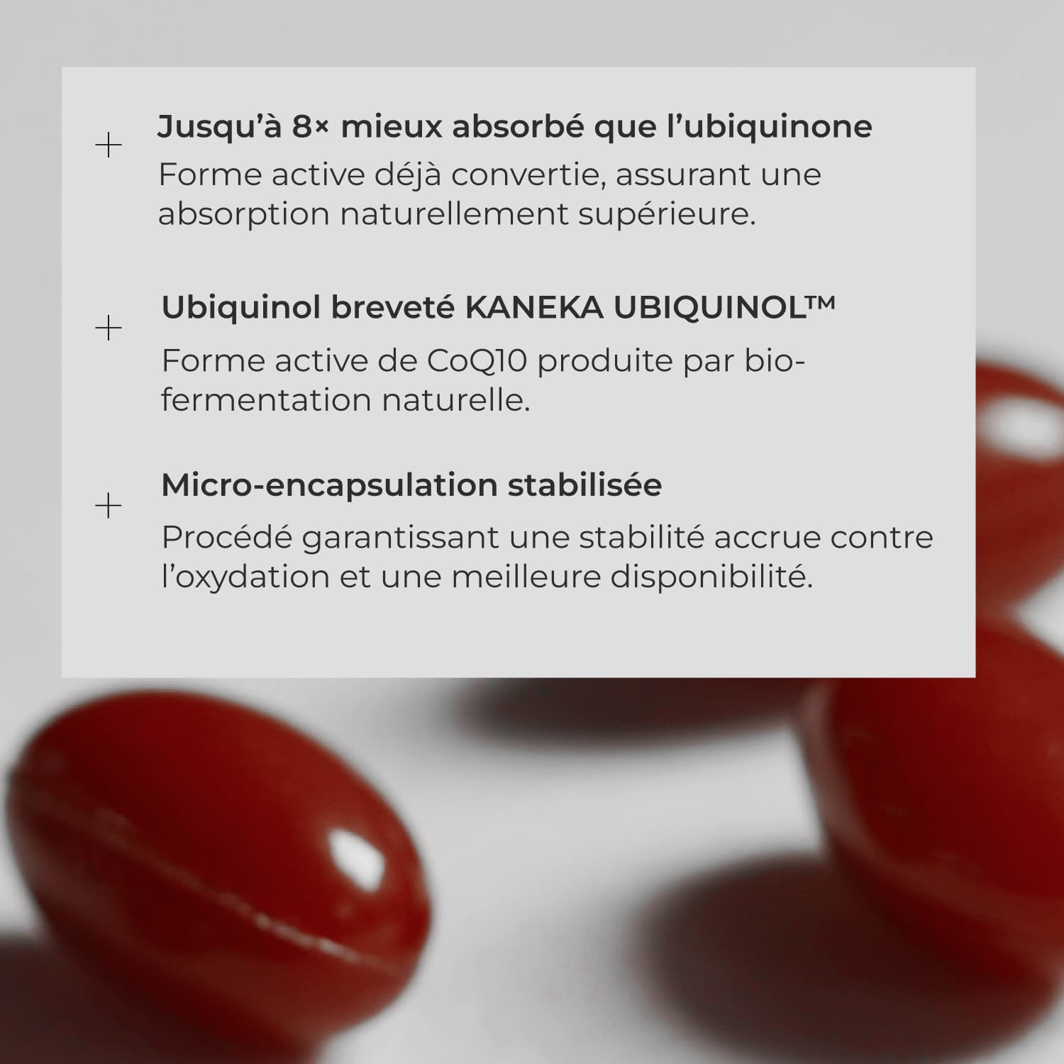 Qualité de l'Ubiquinol CoQ10 Cuure