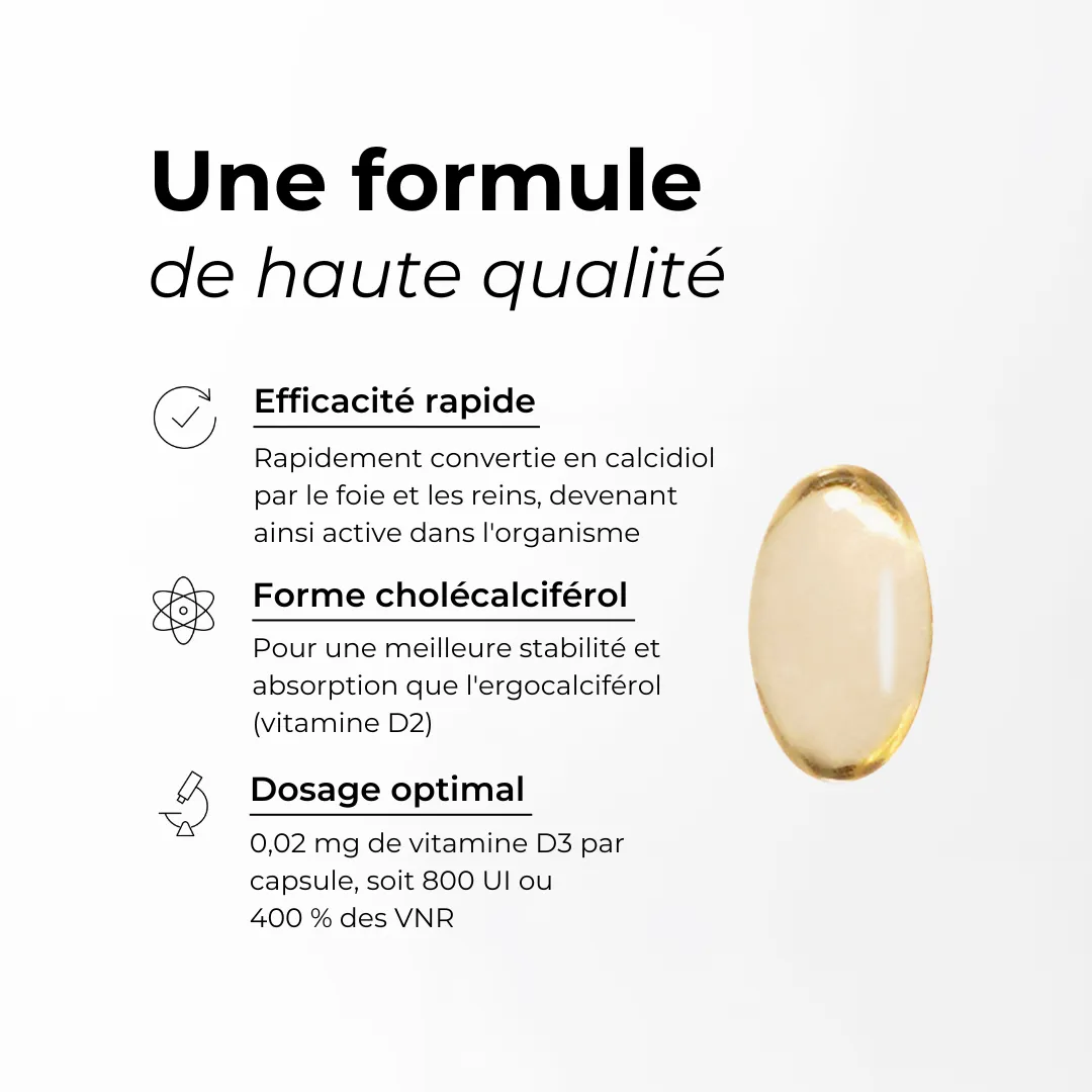 Vitamine D3 Cuure, formule et qualité